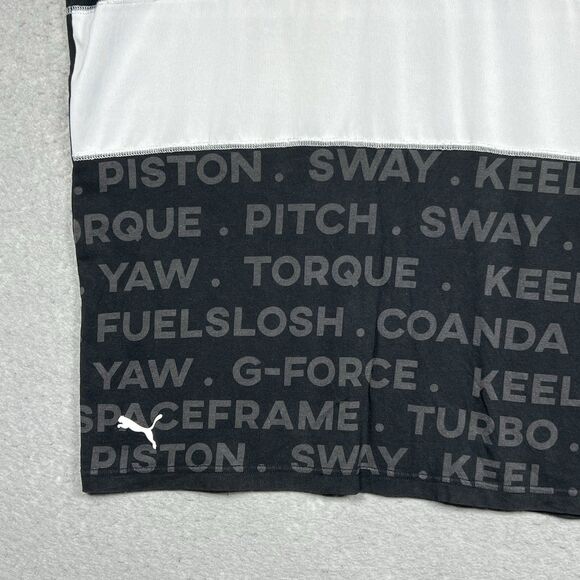 PUMA Ferrari SF Scuderia Street 1/4 Zip Urban Black Polo Shirt Men's Size Large - Picture 5 of 11